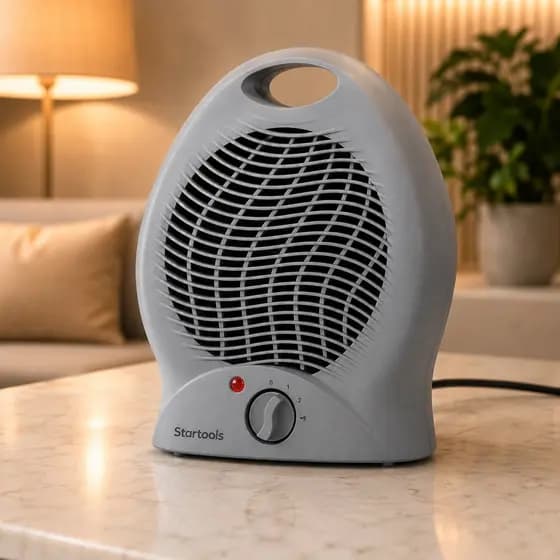Aquecedor de Ar Elétrico 2000W 220V Portátil 2 Níveis Aquecimento Proteção Contra Superaquecimento