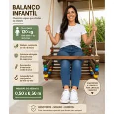 Balanço Adulto Para Aliviar Estresse Cadeirinha Com Trava Idosos Usam Resistente A Sol Chuva Parque Escola e Condomínio