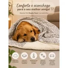 Manta Pet Sherpa Dupla Face Super Macia Para Cachorro Gato Cama Pet