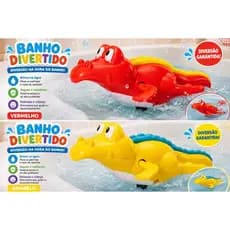 Jacaré de Banho para Bebê com Hélice Giratória Brinquedo Divertido para Água