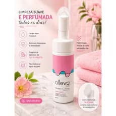 Mousse de Limpeza Facial Alleva Skin  Ácido Hialurônico  Tutti Frutti Blend de Vitaminas  Limpeza Profunda