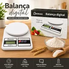 Balança Digital de Cozinha 10kg Alta Precisão LCD Eletrônica Culinária Alimentos Receitas Dieta Fitness Confeitaria