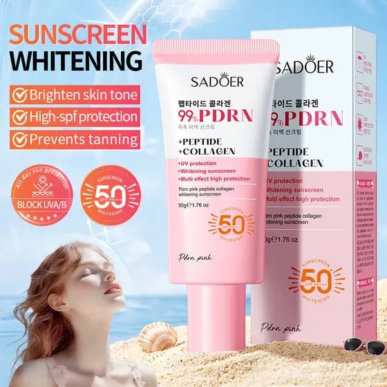 [Creme de colágeno] Creme de colágeno com peptídeo rosa salmão Creme de proteção ultravioleta