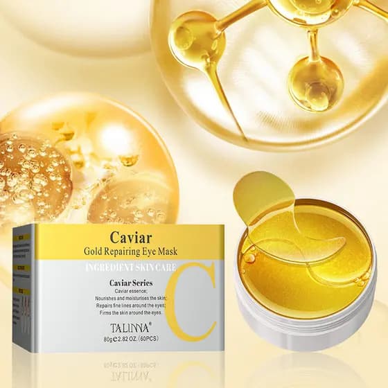 [Máscara para os olhos] (60 peças) Máscara hidratante reafirmante para os olhos Arroz Polpa Original iluminadora Ácido h