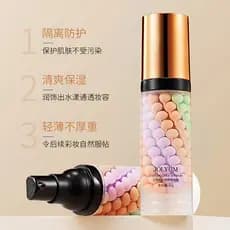 [Creme base] Creme base arco-íris de três cores, Primer de maquiagem iluminador, creme base de maquiagem Nude Natural