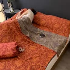Artigos de viagem para casa Algodão puro Classe A Fio tingido Jacquard Saco de dormir de fio de camada dupla Saco de col