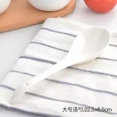 Colher de sopa de cerâmica, colher grande para sopa doméstica, colher de sopa grande, 1 colher de sopa de porcelana, cab