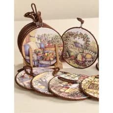 Tapete de isolamento térmico Tapete de pote Placemat Luz europeia Tapete de luxo Anti-escaldante Mesa de jantar Tapete d