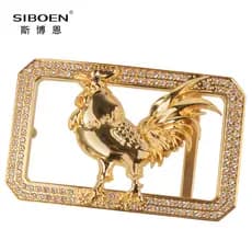 3.8cm cabeça de fivela de cinto de cobre fivela de placa de cinto de latão sem corpo zodíaco dragão frango padrão fivela