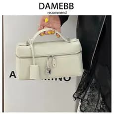 DAMEBB Textura Minimalista Portátil Pequena Bolsa Quadrada Bolsa para Celular Lancheira Bolsa Feminina 2026 Novo Estilo