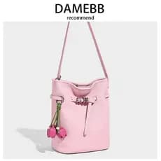 DAMEBB bolsa de alto valor feminina 2026 verão novo estilo moda simples senhoras moda saco nicho balde saco