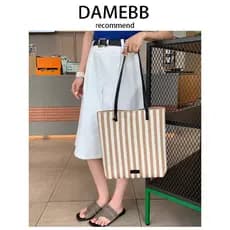 Damebb japonês coreano moda luz luxo portátil listrado sacola 2026 novo estilo Commuter bolsa de ombro axilas feminina