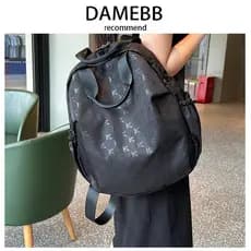 DAMEBB Moda Novo Estilo Mochila Oxford Pano Em Relevo Carta Mochila Bolsa Dupla Utilização Bolsa Casual Commuter