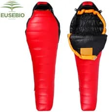 EUSEBIO para baixo saco de dormir menos 30 graus adulto pato para baixo outono inverno acampamento ao ar livre engrossad