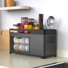 Prateleira De Cozinha Caixa De Tempero Tampa De Faca rack De Armazenamento