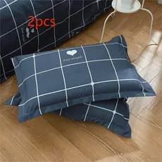 2 Pçs Conjunto De Cama Cor Simples Fronha 48X74cm