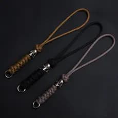 20CM de comprimento dao cordão cauda corda mão faca pingente guarda-chuva corda trançada faltando corda anel aberto Dune