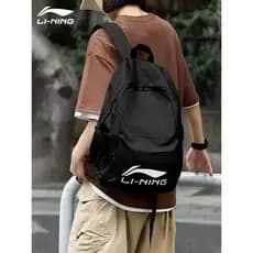 Li Ning mochila masculina feminina de grande capacidade estudante mochila viagem ao ar livre esportes caminhadas fora de