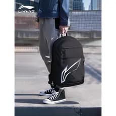 Li Ning Mochila Masculina Estudante do Ensino Médio Mochila Grande Capacidade Estudantes Universitários do Ensino Médio