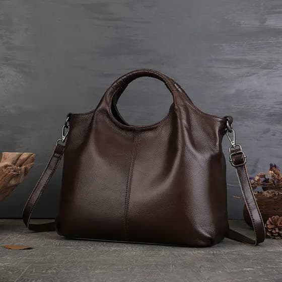 2025 novo estilo de couro genuíno bolsa feminina Retro senhoras saco atmosférico grande capacidade de um ombro saco do m