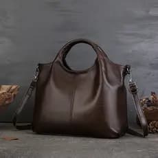2025 novo estilo de couro genuíno bolsa feminina Retro senhoras saco atmosférico grande capacidade de um ombro saco do m