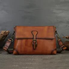 Bolsa feminina 2026 novo estilo na moda alça de ombro larga couro genuíno Retro pequeno quadrado saco do mensageiro vege
