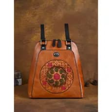 Original mochila de couro genuíno feminino 2026 novo estilo grande capacidade all-match primeira camada mochila de couro