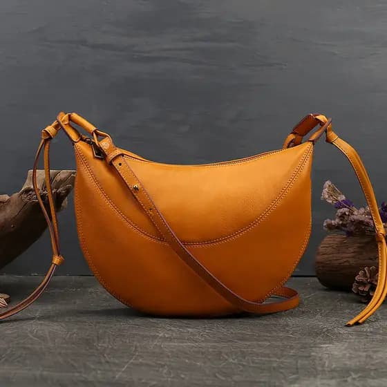2026 novo estilo nicho artesanal de couro genuíno bolsa feminina primeira camada ombro mensageiro saco feminino couro ma