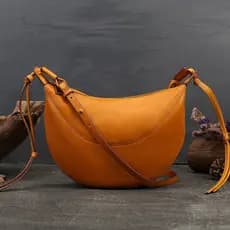 2026 novo estilo nicho artesanal de couro genuíno bolsa feminina primeira camada ombro mensageiro saco feminino couro ma