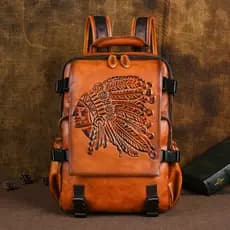 Moda Retro primeira camada de couro mochila masculina na moda saco viagem ao ar livre couro genuíno computador mochila g