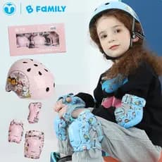 Migao BFamily Co-Branded Capacete Infantil Conjunto de Equipamentos de Proteção Menina Skate Bicicleta Menino Equilíbrio