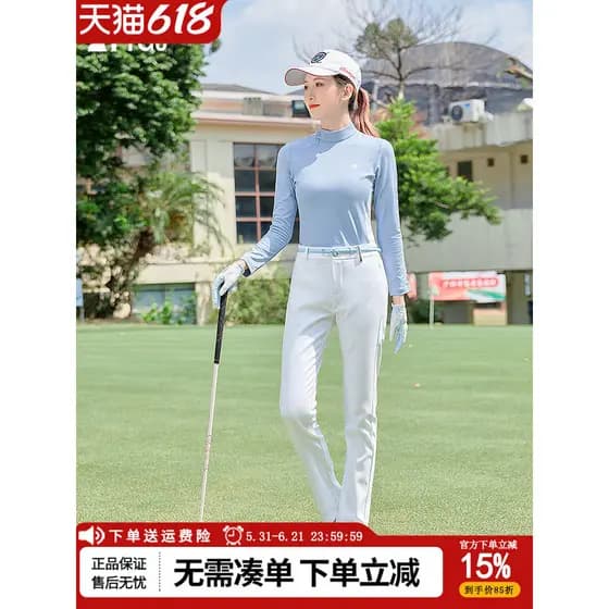 Roupas de golfe calças femininas cintura média mais magro olhar estiramento calças esportivas calças casuais magro-ajust