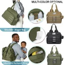 Triumph novo exército verde pai mochila à prova dwaterproof água passeio leve grande capacidade mãe bebê saco esperando
