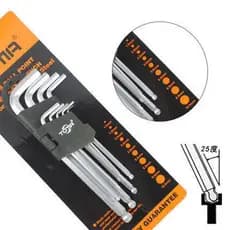 Ttta acessórios de bicicleta ferramenta de reparo de carro conjunto de 9 peças bola allen Kit chave allen