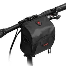 Rhino bolsa com alça frontal para bicicleta, bolsa frontal multifuncional de ombro à prova d'água para guidão, bolsa par