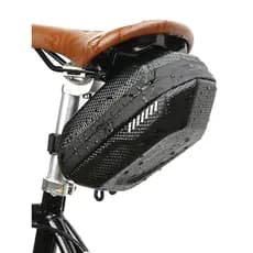 Bolsa de bicicleta com padrão de carbono, bolsa traseira à prova d'água para Mountain Bike, grande capacidade, bolsa de