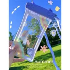 Knock Cute Macaron Cartoon Bolsa à prova d'água para celular estilo pescoço Halter com Airbag resistente a choques Plus