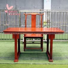 Estojo de pintura de jacarandá birmanês Fruta grande Sândalo vermelho Mesa de escrita Conjunto de duas peças Estojo de t