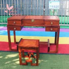 Penteadeira de jacarandá birmanês conjunto de duas peças grande fruta vermelho sândalo penteadeira estilo chinês móveis