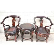 Cross Toe Dalbergia Rosewood Horn Chair Laos Preto Rosewood Horn Chair Cadeira Preta Ramo Cadeira de Lazer Cadeira de Ja
