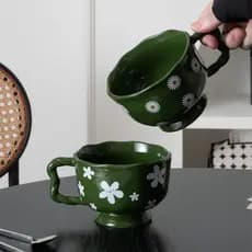 Retro pequena caneca Floral High-End copo de água chá da tarde xícara de café caixa de presente presente presente copo d