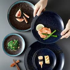 Prato de Sushi japonês prato doméstico criativo prato de cerâmica prato redondo talheres prato de salada comercial resta