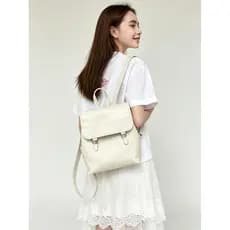 High-End nicho mochila de couro genuíno feminino grande capacidade estudante trabalho Commuter mochila 2026 novo estilo