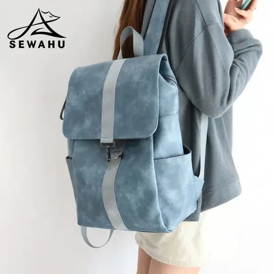 High-End nicho mochila feminina de couro de grande capacidade mochila de viagem leve negócios Commuter menina computador