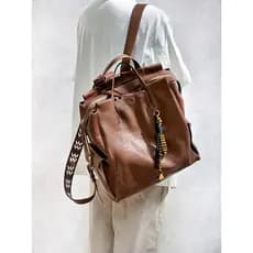 High-End nicho mochila das mulheres dos homens de couro trabalho Commuter saco computador mochila 2026 novo estilo saco