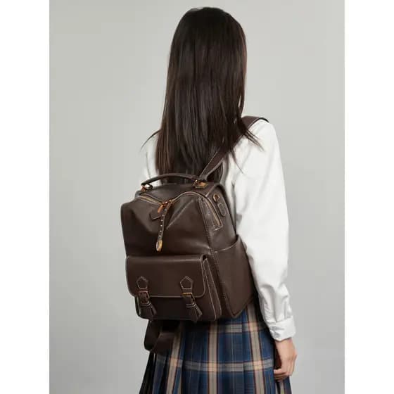 Retro britânico mochila feminina 2026 novo estilo nicho computador mochila senhoras Commuter estudante universitário moc