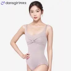 Dan Shige novo estilo cruz alça de ombro dupla de uma peça estilo copo Ballet dança corpo prática Yoga adulto Bodysuit f