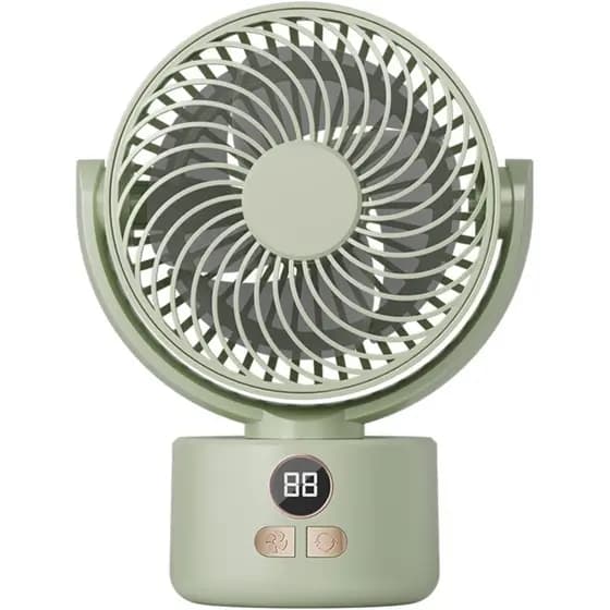 Ventilador de Mesa USB de 3 Velocidades com Bateria de 3600mAh |   Lâminas de Pena Biónicas Silenciosas, 140 °   Inclina