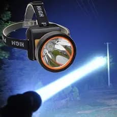 Lanterna de Cabeça LED Recarregável para Atividades ao Ar Livre, Lanterna Brilhante para Camping, Caça e Pesca LOYO