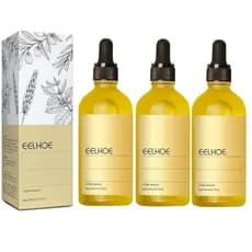 Óleo para Crescimento Capilar EELHOE 180 ML, Óleo Natural de Alecrim para Cabelos Secos, Danificados e Finos. (3 Peças)